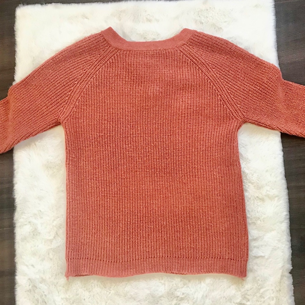 🌻 3/$20 Chunky Knit Rust Tie Up Sweater - Picture 5 of 6